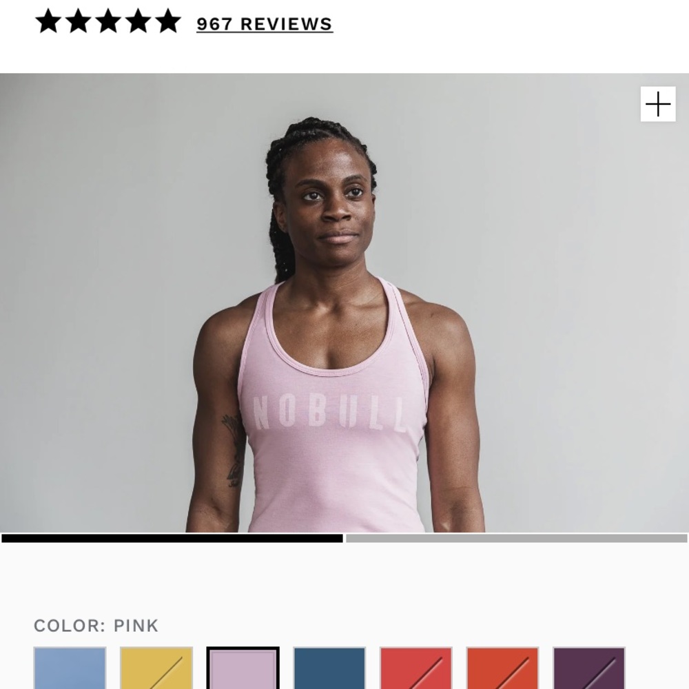 Nobull pink racer back tank. Medium. Good condition.